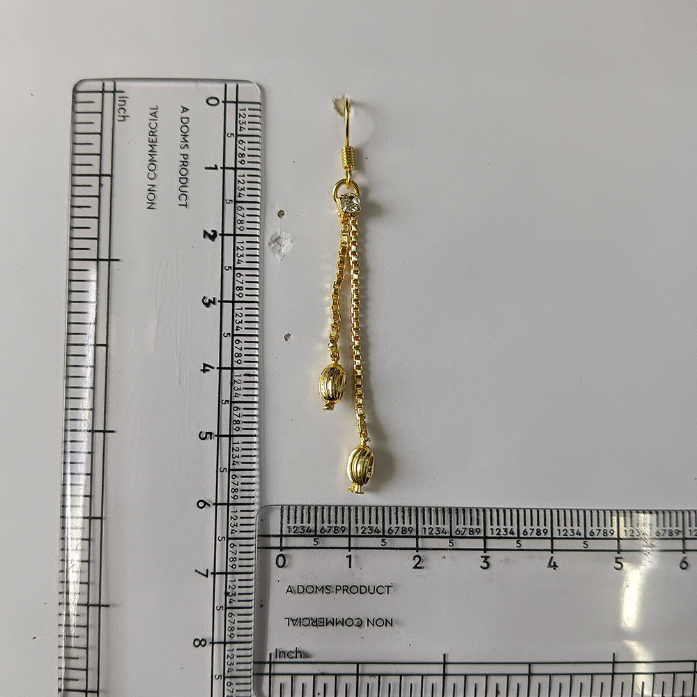 JewelMaze Magnificent Gold Plated Crystal Stone Dangler Earrings for Women