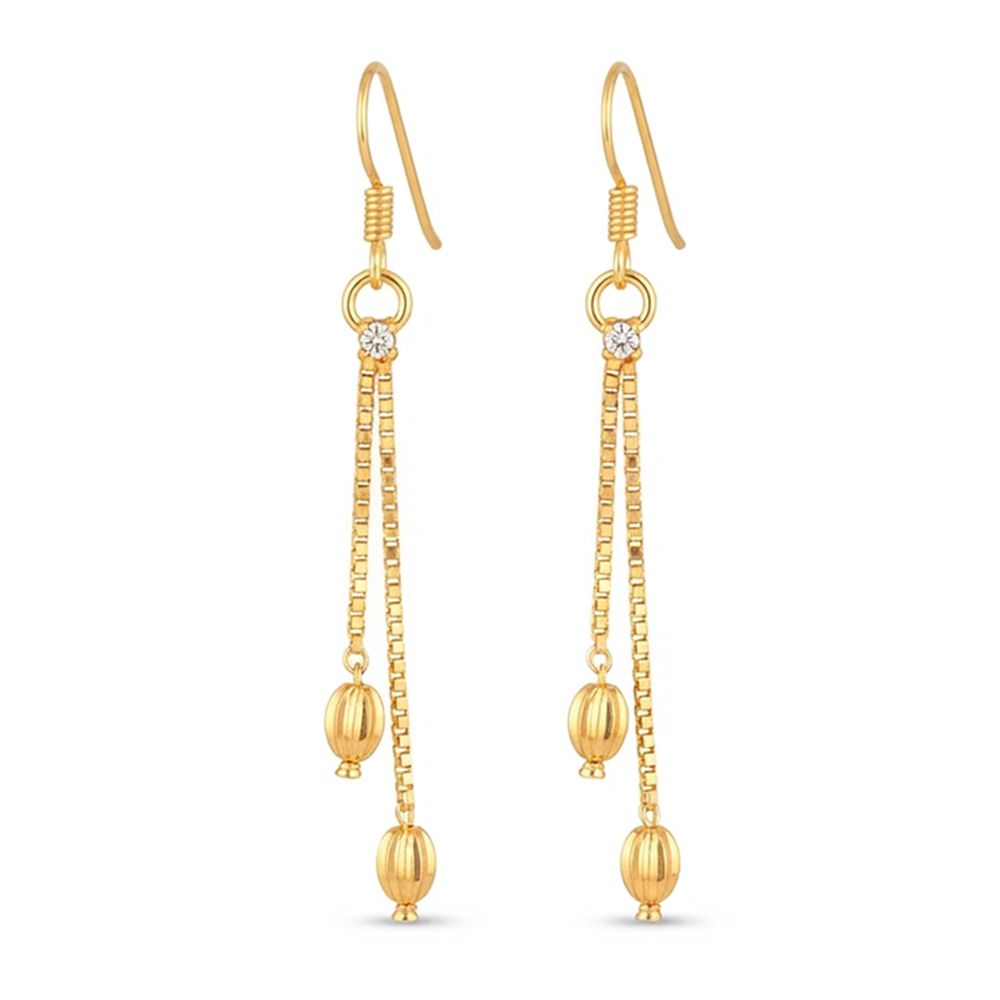 JewelMaze Magnificent Gold Plated Crystal Stone Dangler Earrings for Women