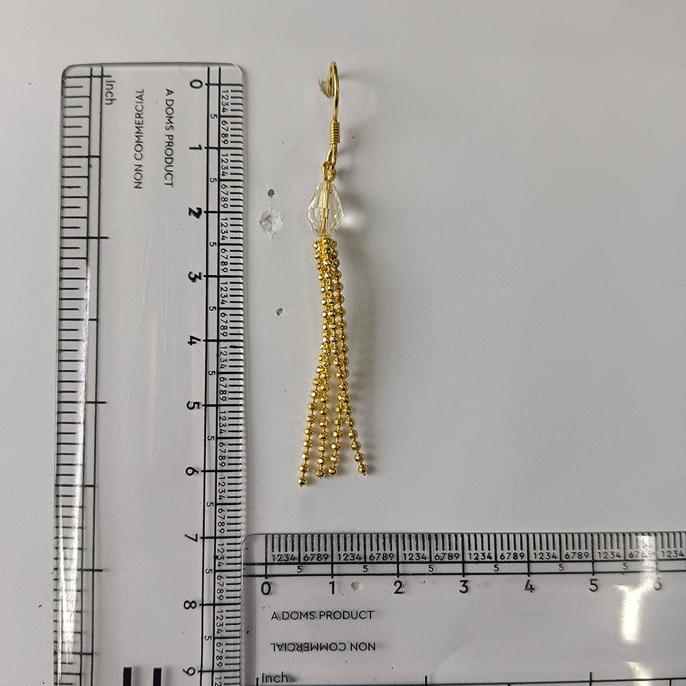 JewelMaze Magnificent Gold Plated Crystal Stone Dangler Earrings for Women