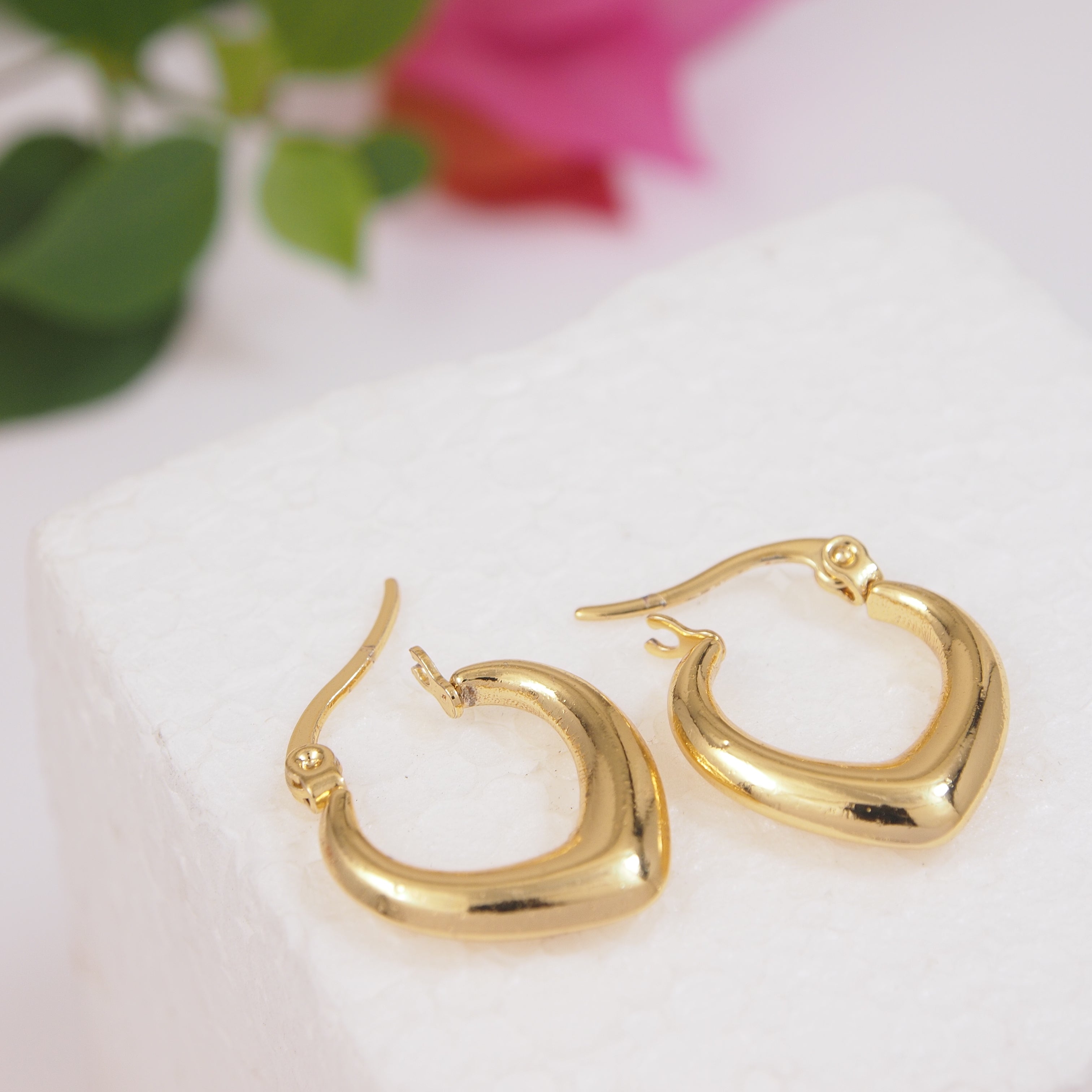 JewelMaze Stainless Steel U Shape Hoops Earring