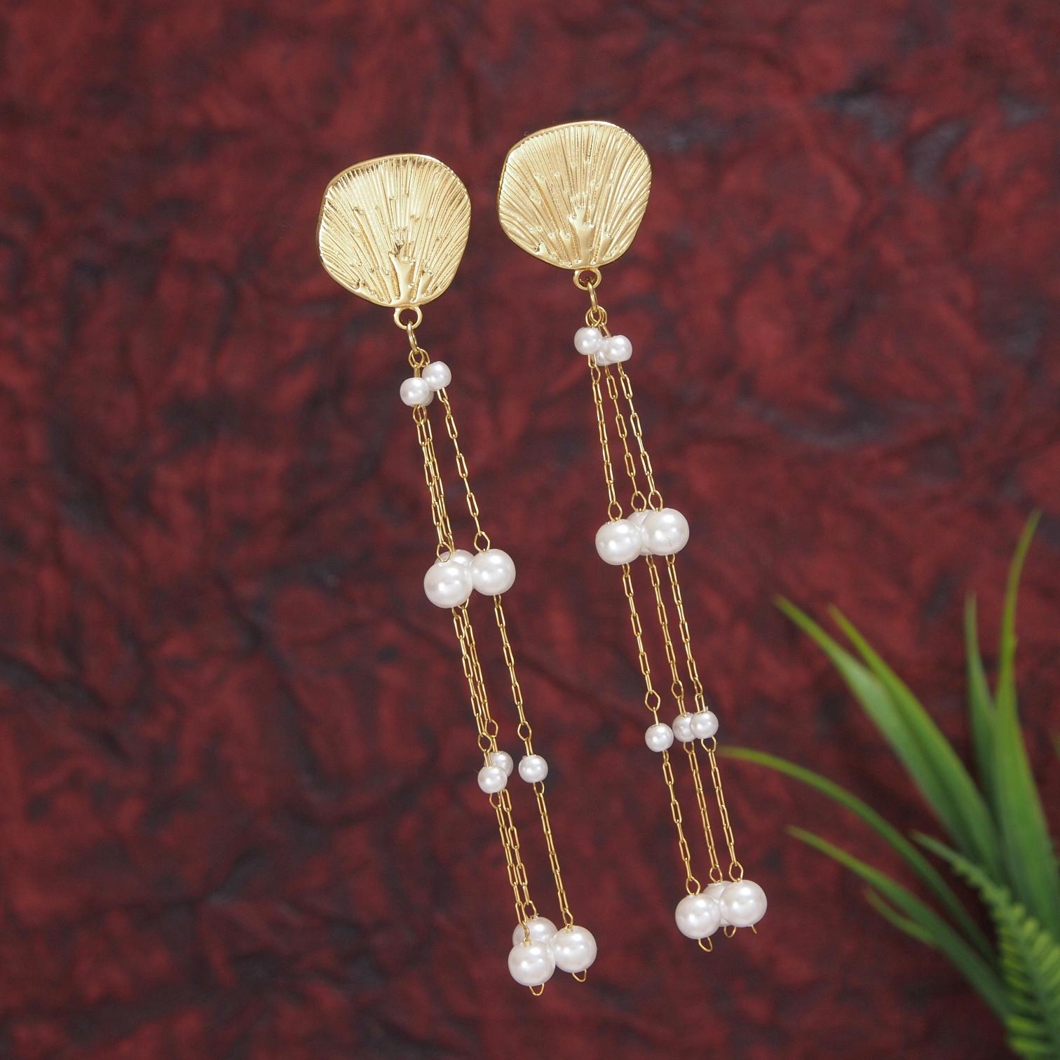 JewelMaze Demi Fine Anti Tarnish Dangler Earrings