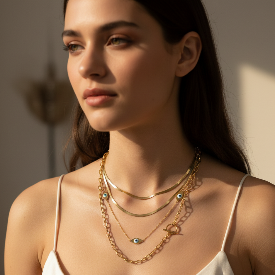 JewelMaze Demi Fine Anti Tarnish Necklace