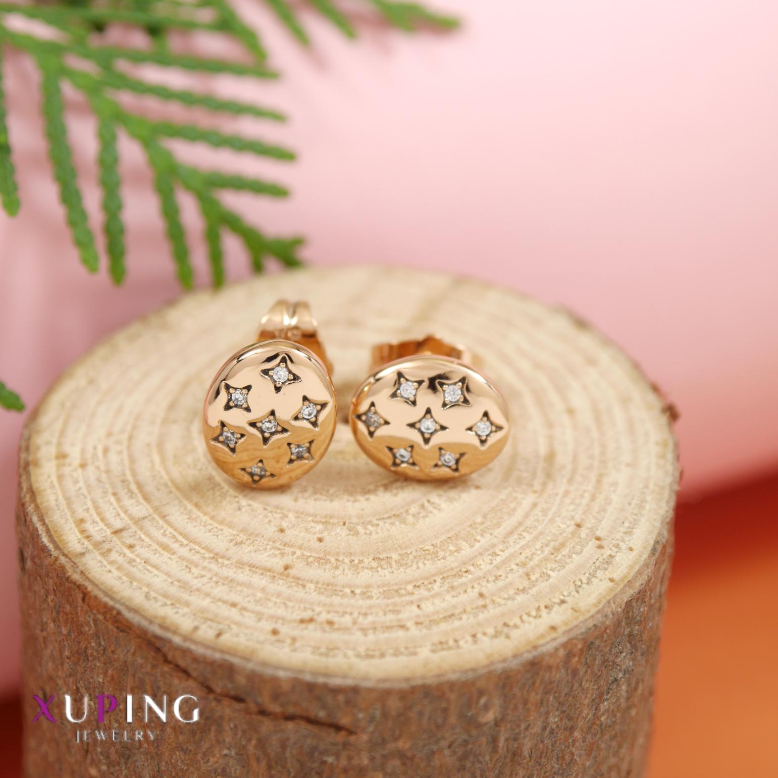 JewelMaze Gold Plated Xuping Hoops Earring