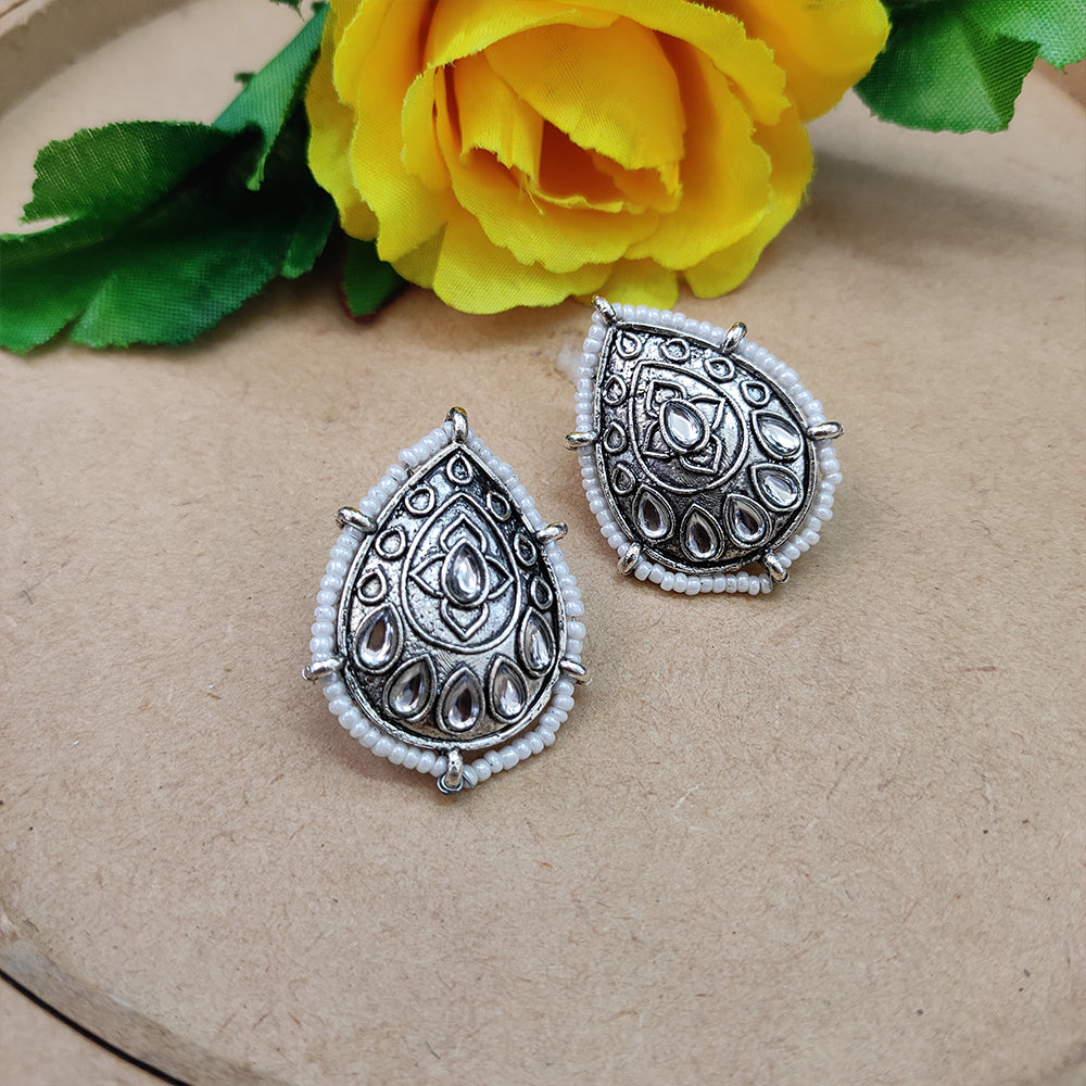 Bhavi Jewels Oxidised Stud Earring - 10161116OX