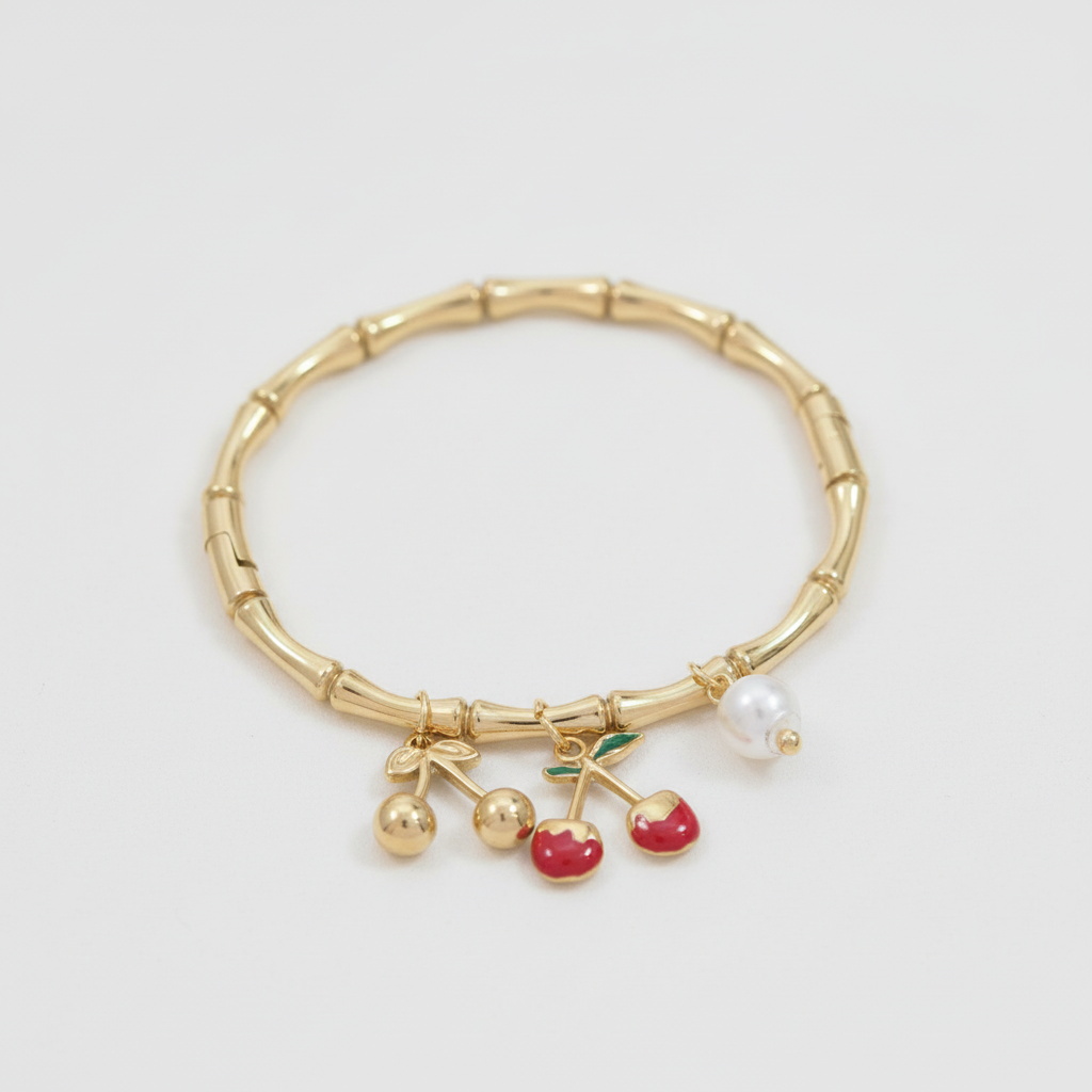 JewelMaze Demi Fine Anti Tarnish Charm Bracelet