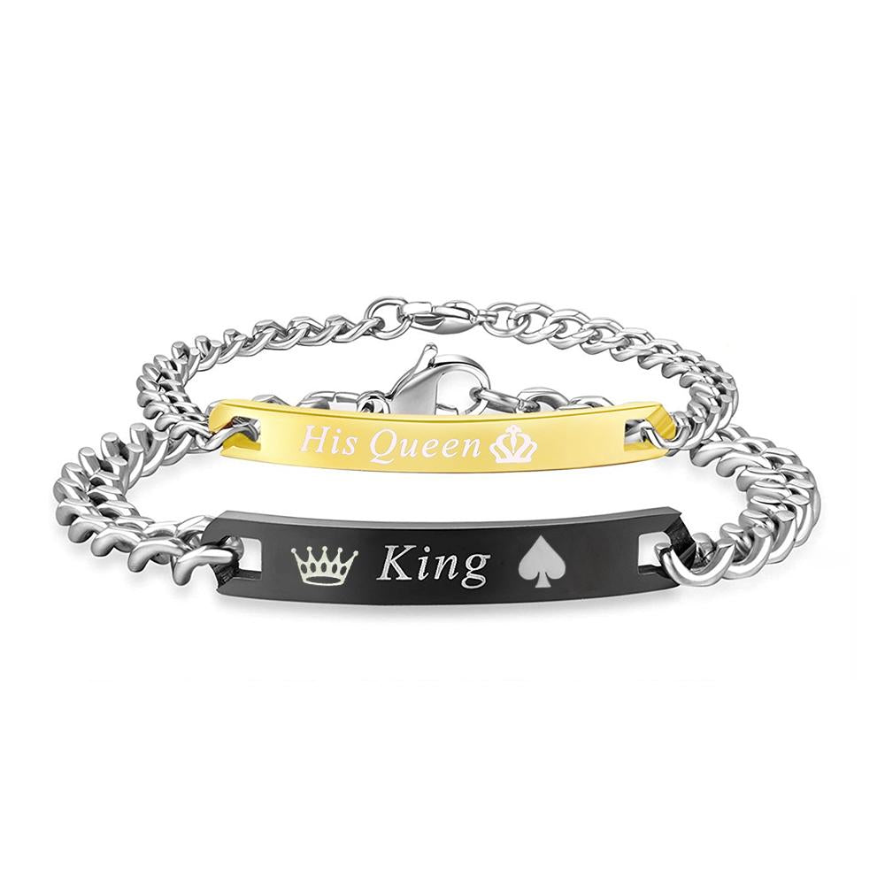 Urbana Rhodium Plated Combo Of His Queen And King Valentine Gift - 1004301