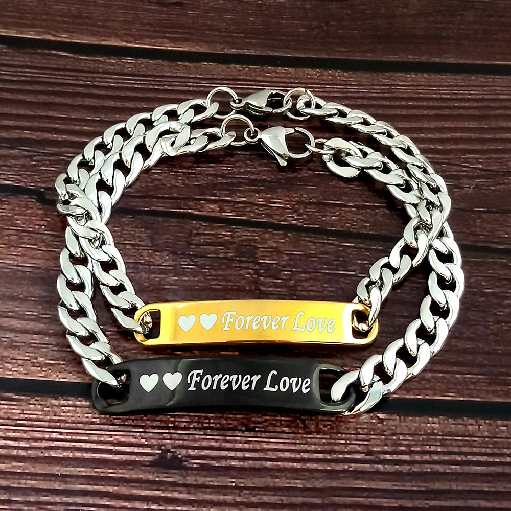 Urbana Rhodium Plated Bracelet Combo Of Never Ending Love - 1004372