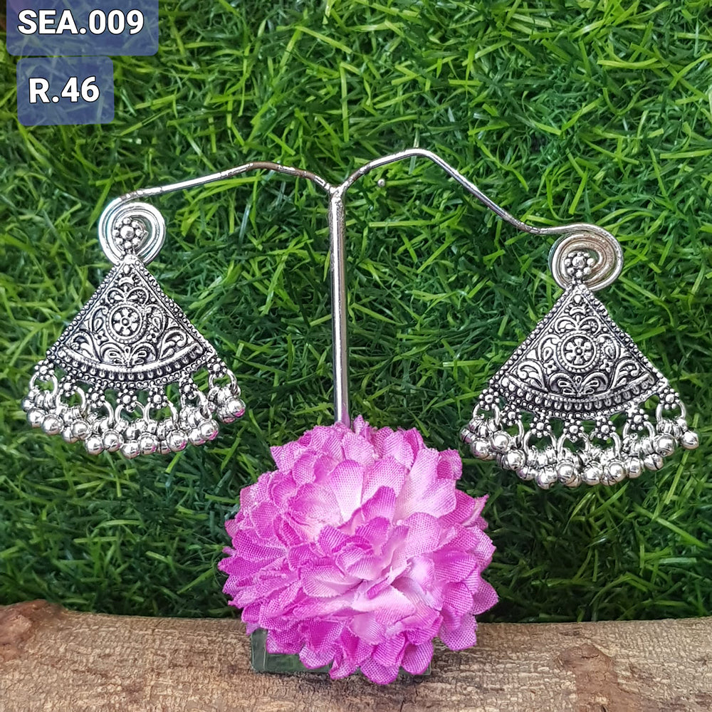 JewelMaze Oxidised Plated Dangler Earrings-AZO-DC22ER00720109