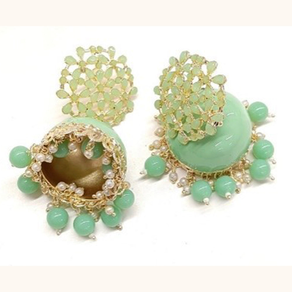 JewelMaze Gold Plated Dangler Earrings-AZO-DC22ER00720195