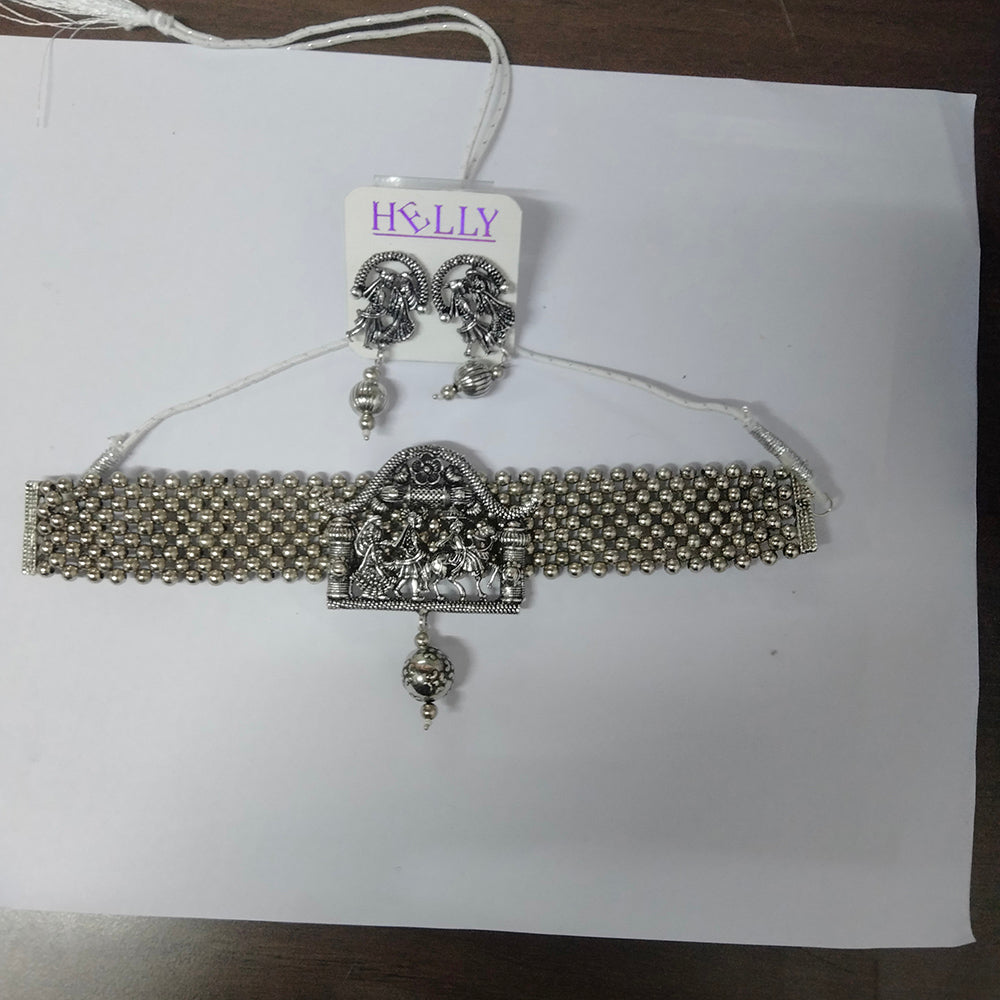 JewelMaze Oxidized Plated Necklace Set - JW-10161005OX ( Art No. 469469578001 )