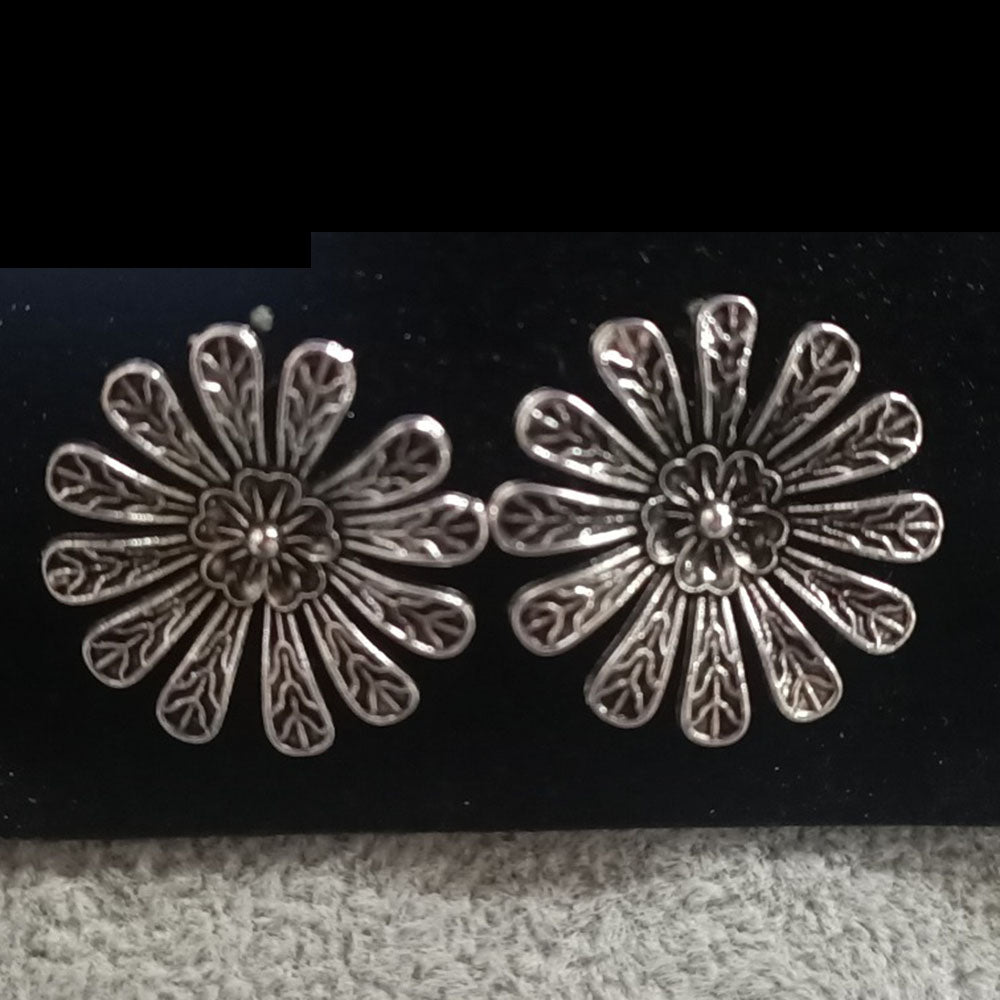 JewelMaze Oxidised Plated Stud Earrings - 11001015OX