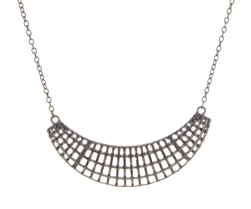 Jeweljunk Rhodium Plated Statement Necklace