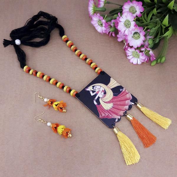 JewelMaze Digital Printed Wooden Necklace Set