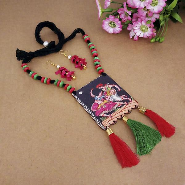 JewelMaze Digital Printed Wooden Necklace Set