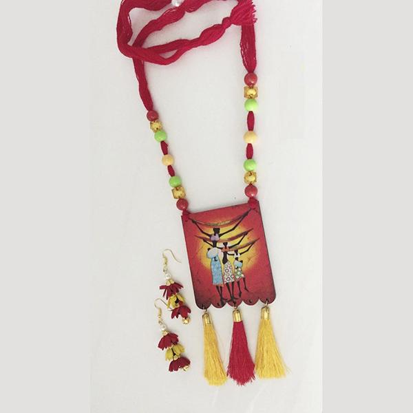 JewelMaze Digital Printed Wooden Necklace Set