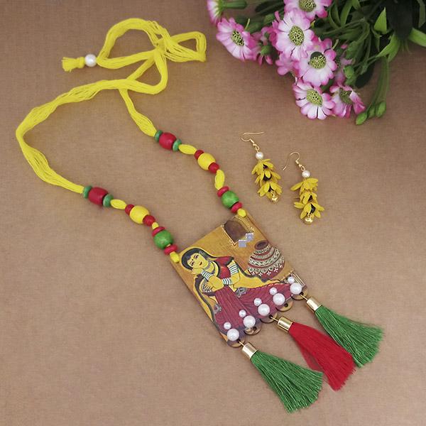 JewelMaze Digital Printed Wooden Necklace Set