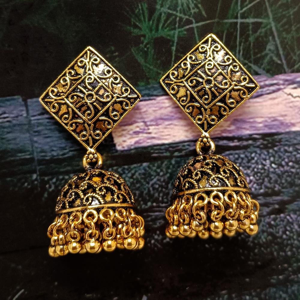 Bhavi Jewels Gold Plated Jhumkis Earrings