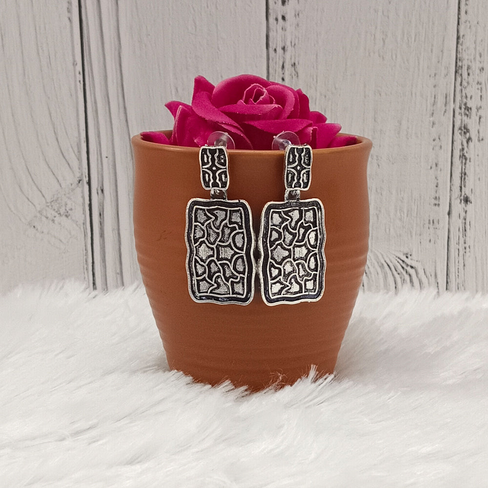 Bhavi Jewels Oxidised Plated Dangler Earrings - 11451104OX
