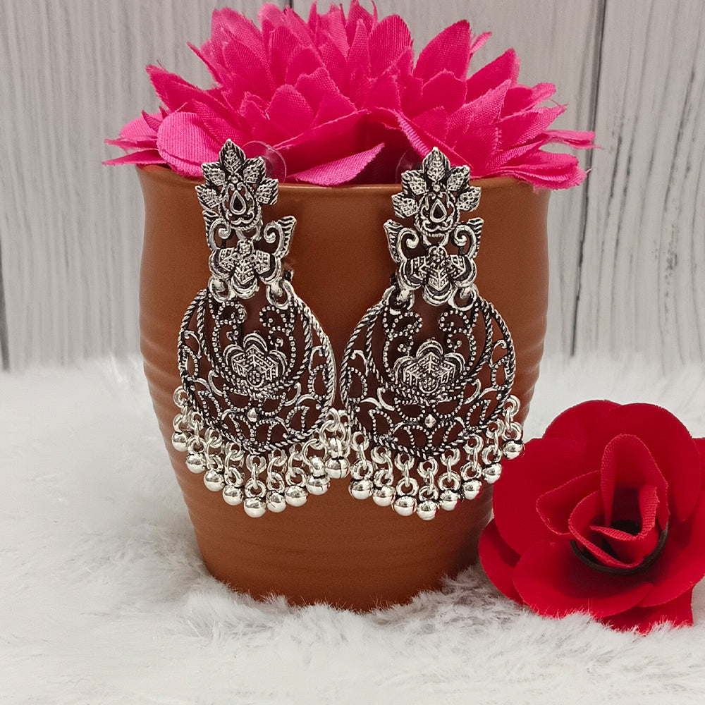 Bhavi Jewels Oxidised Plated Dangler Earrings - 11451108OX