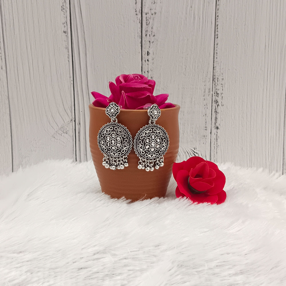 Bhavi Jewels Oxidised Plated Dangler Earrings - 11451115OX