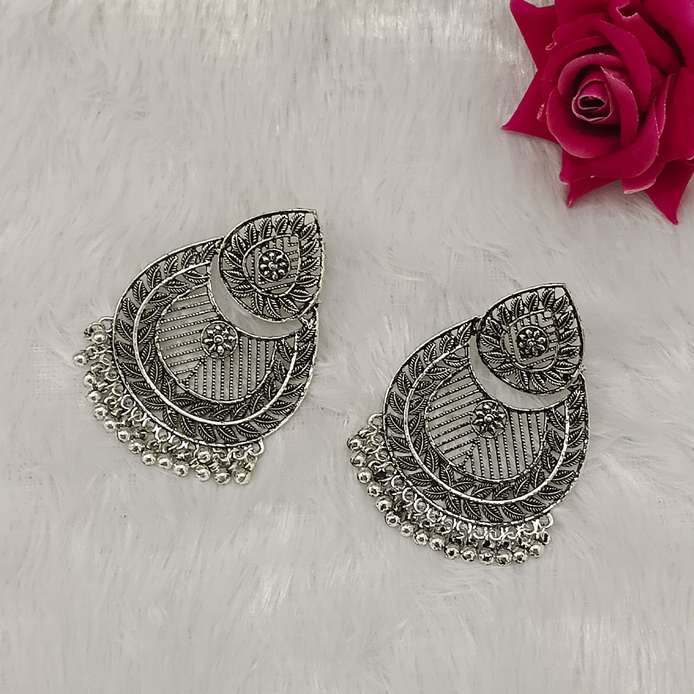 Bhavi Jewels Oxidised Plated Dangler Earrings - 11451125OX