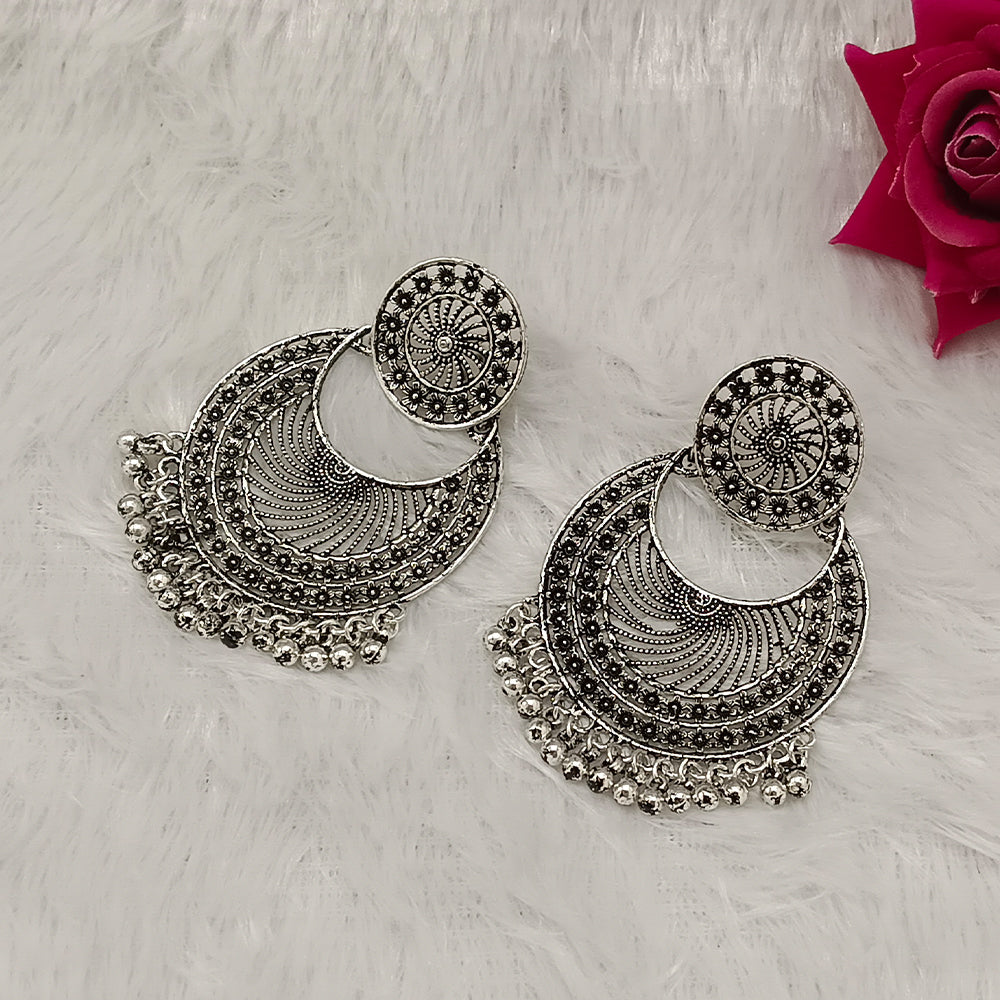 Bhavi Jewels Oxidised Plated Dangler Earrings - 11451127OX