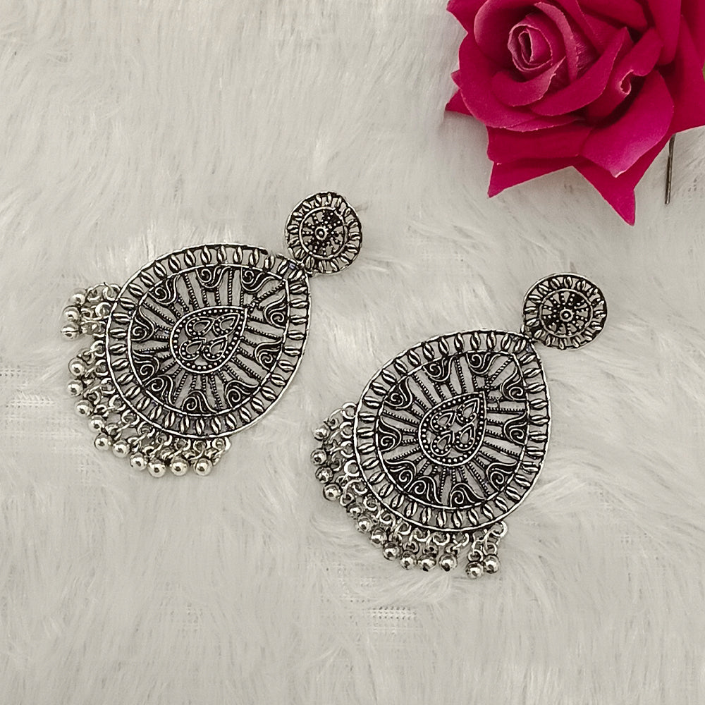 Bhavi Jewels Oxidised Plated Dangler Earrings - 11451128OX