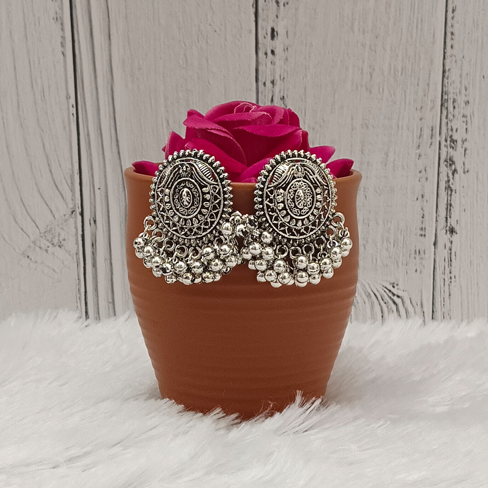 Bhavi Jewels Oxidised Plated Dangler Earrings - 11451133OX