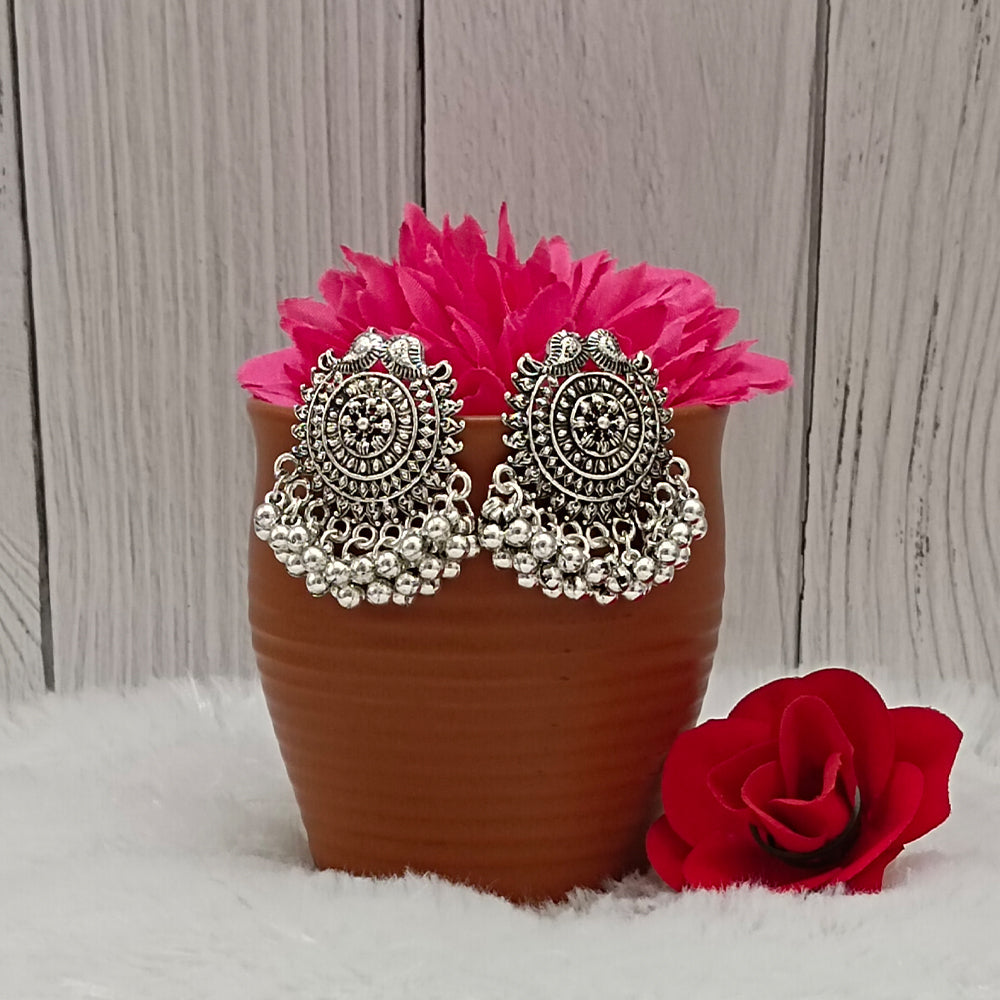 Bhavi Jewels Oxidised Plated Dangler Earrings - 11451134OX