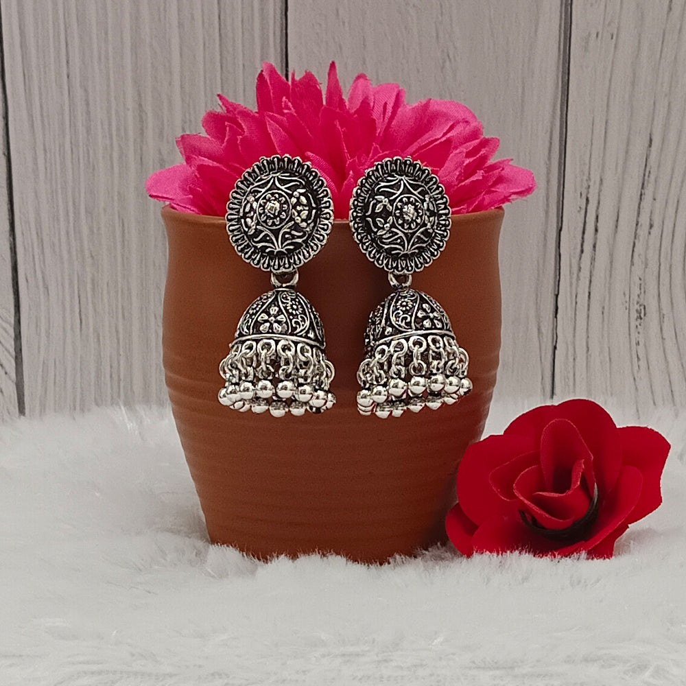 Bhavi Jewels Oxidised Plated Dangler Earrings - 11451139OX