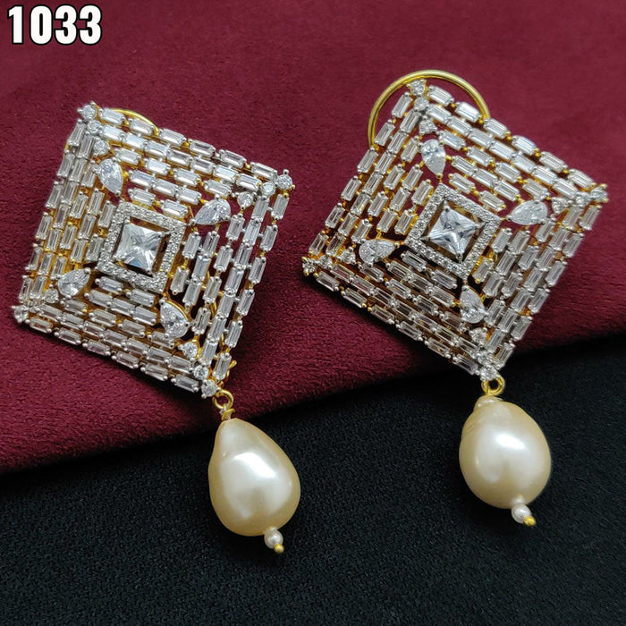 Vivah Creation Gold Plated AD Stone Dangler Earrings