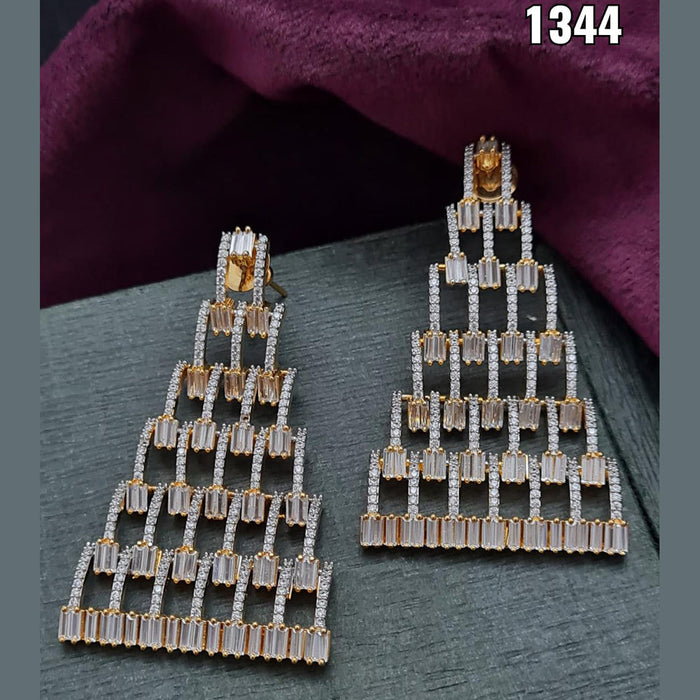Vivah Creation Gold Plated AD Stone Dangler Earrings