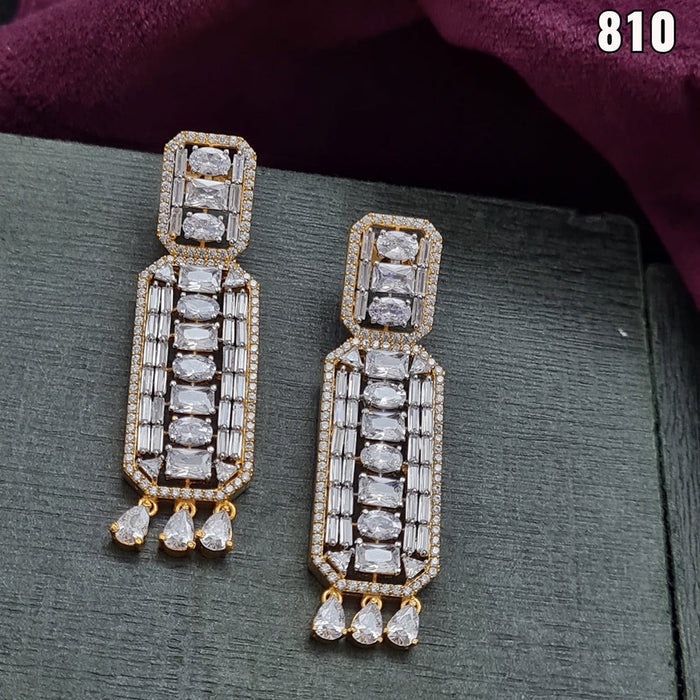 Vivah Creation Gold Plated AD Stone Dangler Earrings