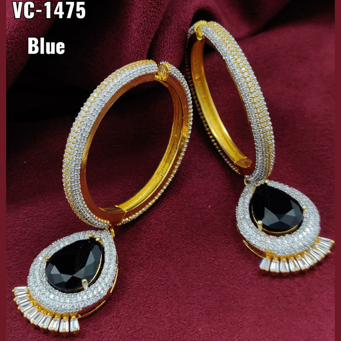 Vivah Creation Gold Plated AD Stone Dangler Earrings