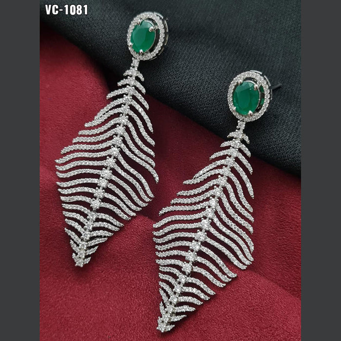 Vivah Creation Gold Plated AD Stone Dangler Earrings