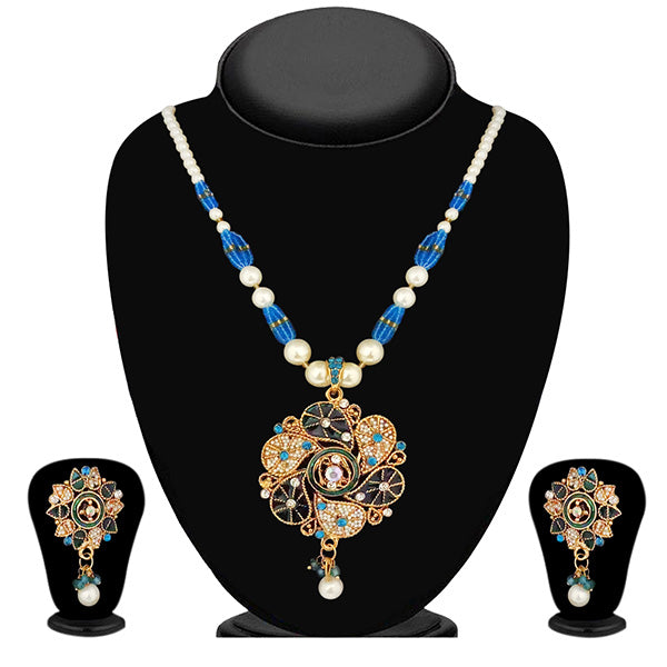 The99Jewel Meenakari Austrian Stone Pearl Necklace Set