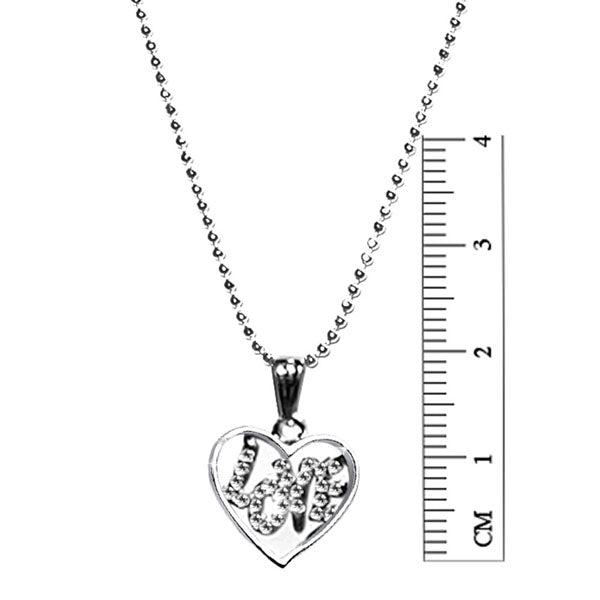 Regina LOVE Silver Plated Heart Shape Pendant