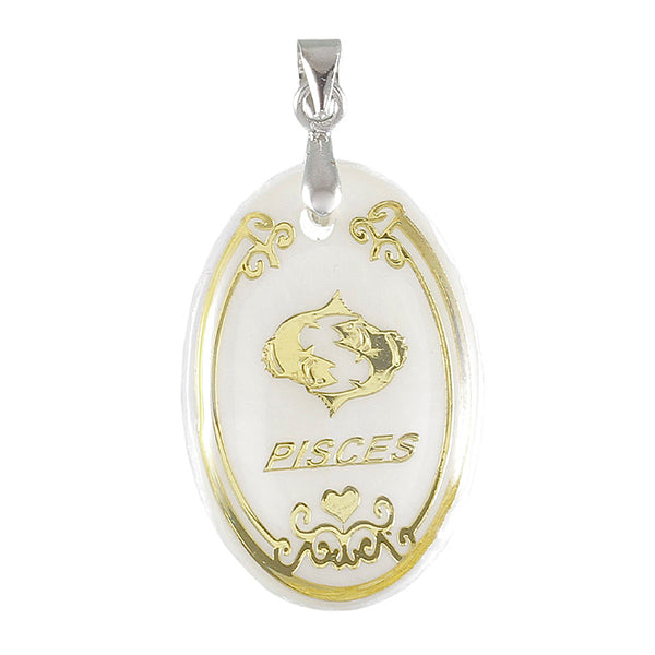 Regina Pisces Oval Shape Pendant