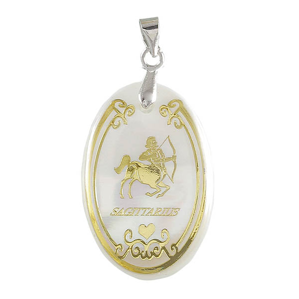 Regina Sagittarius Oval Shape Pendant