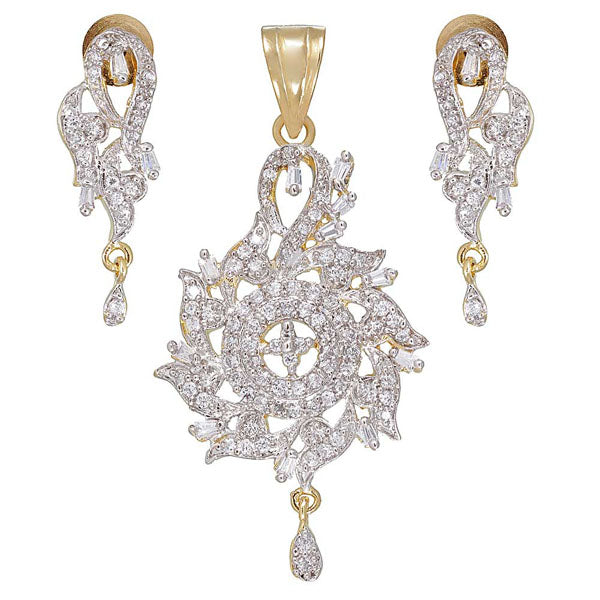 Morini AD Stone Gold Plated Pendant Set