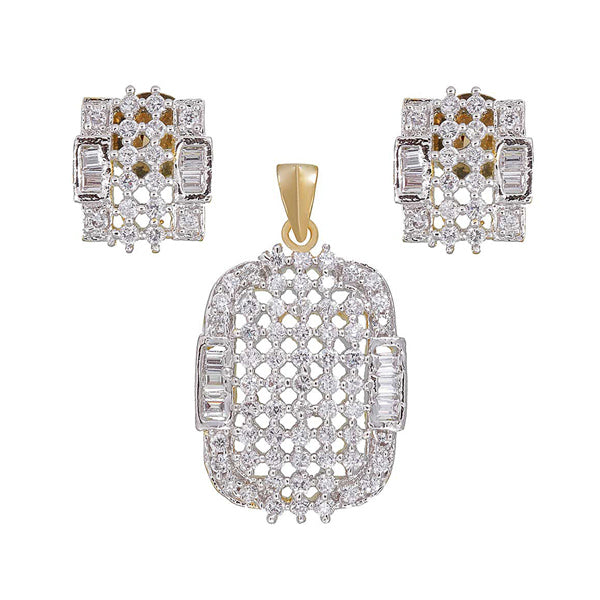 Morini AD Stone Gold Plated Pendant Set