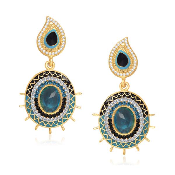 Kriaa Multicolor Meenakari Kundan Dangler Earrings -1304603