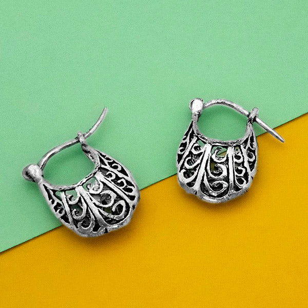 Jeweljunk Oxidised Plated Stud Earrings
