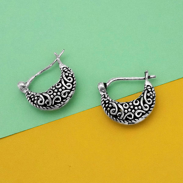 Jeweljunk Oxidised Plated Stud Earrings