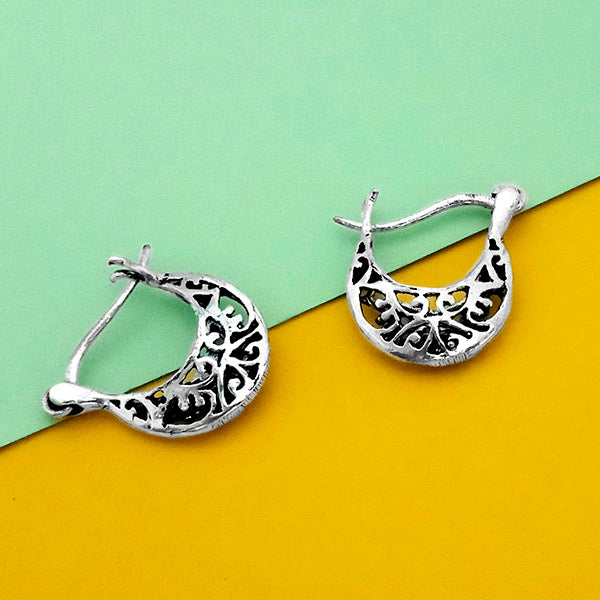 Jeweljunk Oxidised Plated Stud Earrings