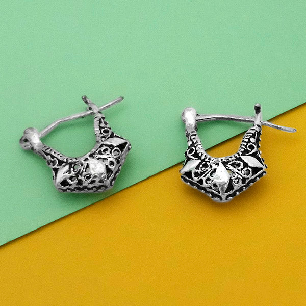 Jeweljunk Oxidised Plated Stud Earrings