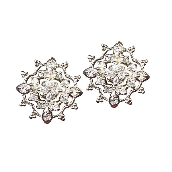 Kriaa Ad Stone Gold Plated Stud Earrings - 1305127