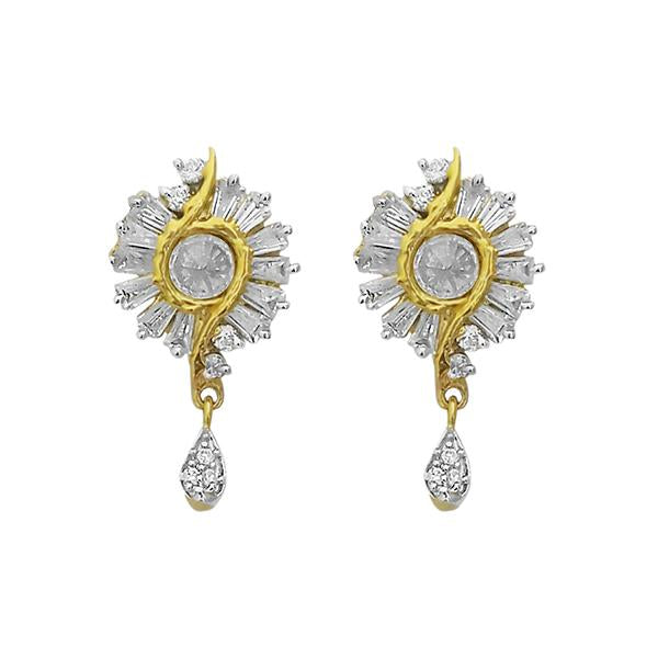 Kriaa Ad Stone Gold Plated Stud Earrings - 1305134