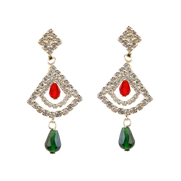 Eugenia Red Drop Austrian Stone Dangler Earrings