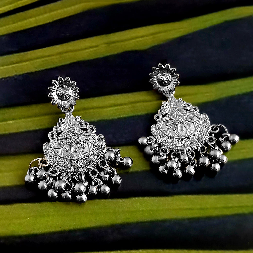 Bhavi Jewels Silver Plated Dangler Earrings - 1317004B